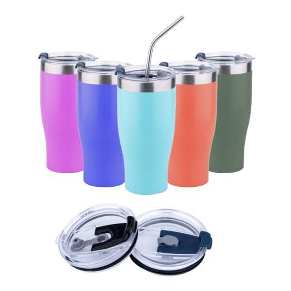 Double Wall Vacuum Insulated Stainless Steel Wine Coffee Tumbler (013) - Image 6