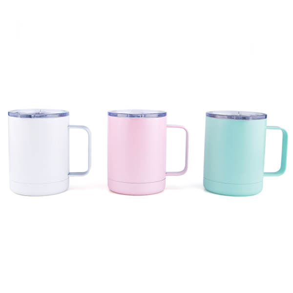 350ml Stainless Steel Vacuum Coffee Mug with Lid & handle (KA10046) - Image 7
