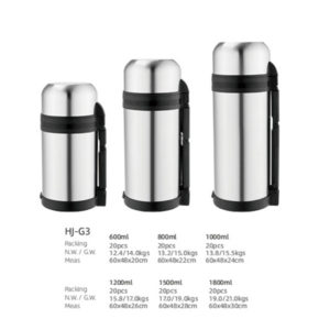 600/1000/1500ML Stainless Steel Double Wall Vacuum Travel Bottle（HJ-G3）