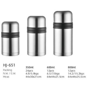 350ml/600ml/800ml SS Double Wall Vacuum Food Jar(HJ-651)