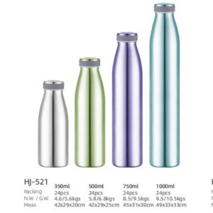 350ml/500ml/750ml/1000ml SS Double Wall Vacuum Bottle(HJ-521)
