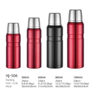 500ml/600ml/800ml/1000ml SS Double Wall Vacuum Water Bottle(HJ-506)