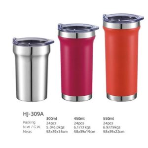 300ml/450ml/550ml SS Double Wall Vacuum Tumbler(HJ-309A)