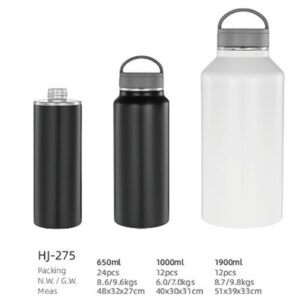 650ml/1000ml/1900ml SS Double Wall Vacuum Water Bottle(HJ-275)