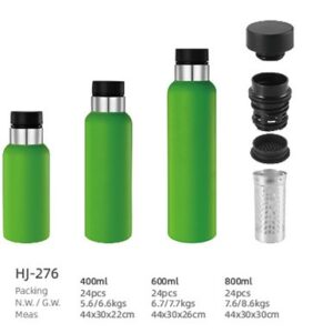 400ml/600ml/800ml SS Double Wall Vacuum Water Bottle(HJ-276)