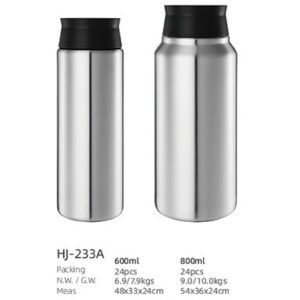 600ml/800ml SS Double Wall Vacuum Water Bottle(HJ-233A)
