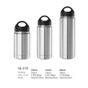 300ml/450ml/600ml SS Double Wall Vacuum Water Bottle(HJ-218)