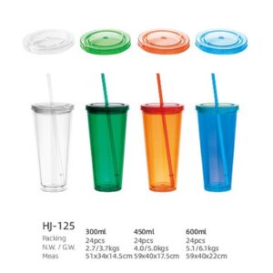 300ml/450ml/600ml Plastic Tumbler(HJ-125)